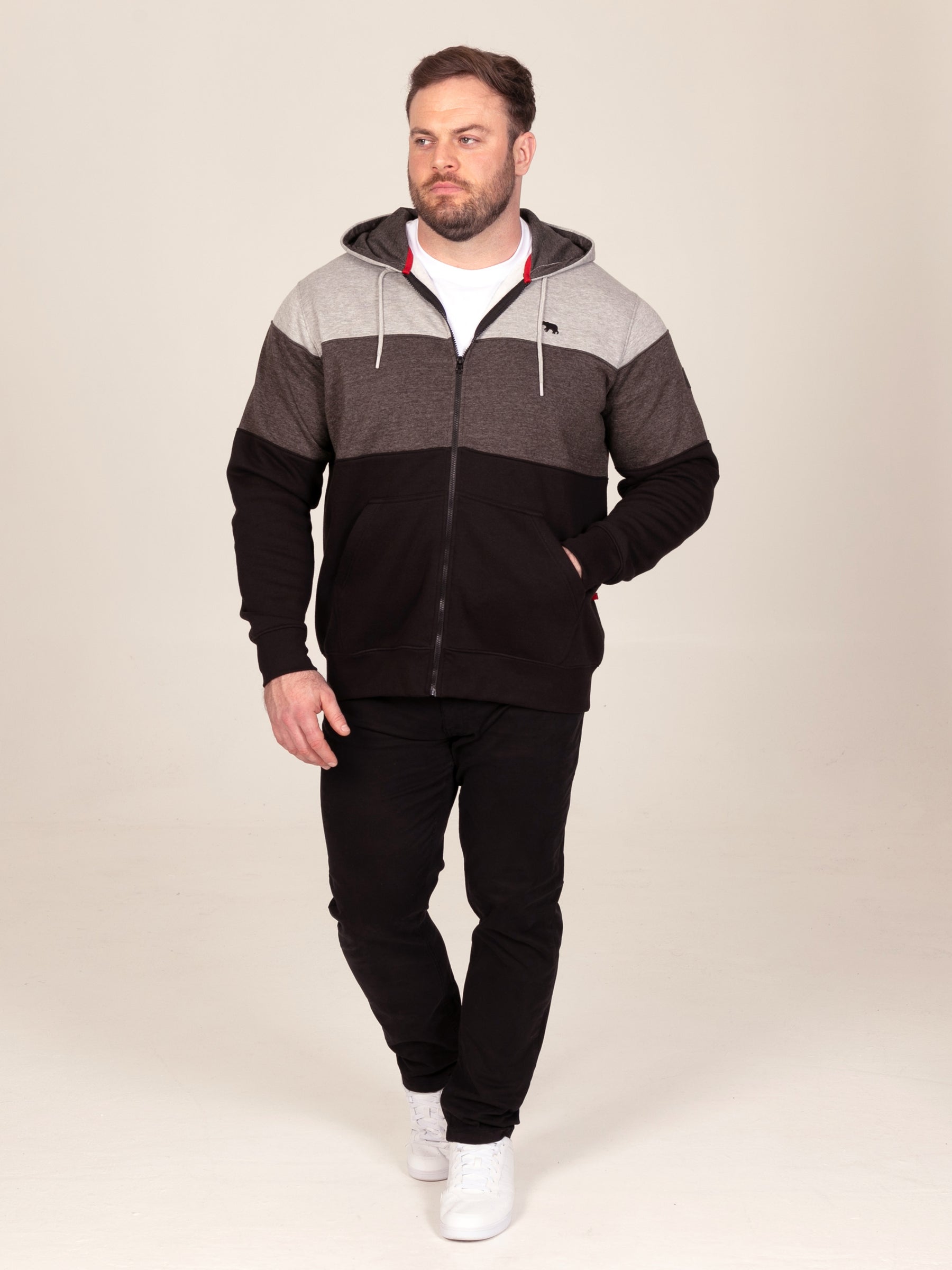 'Fitzgerald' Cut & Sew Panel Hoody