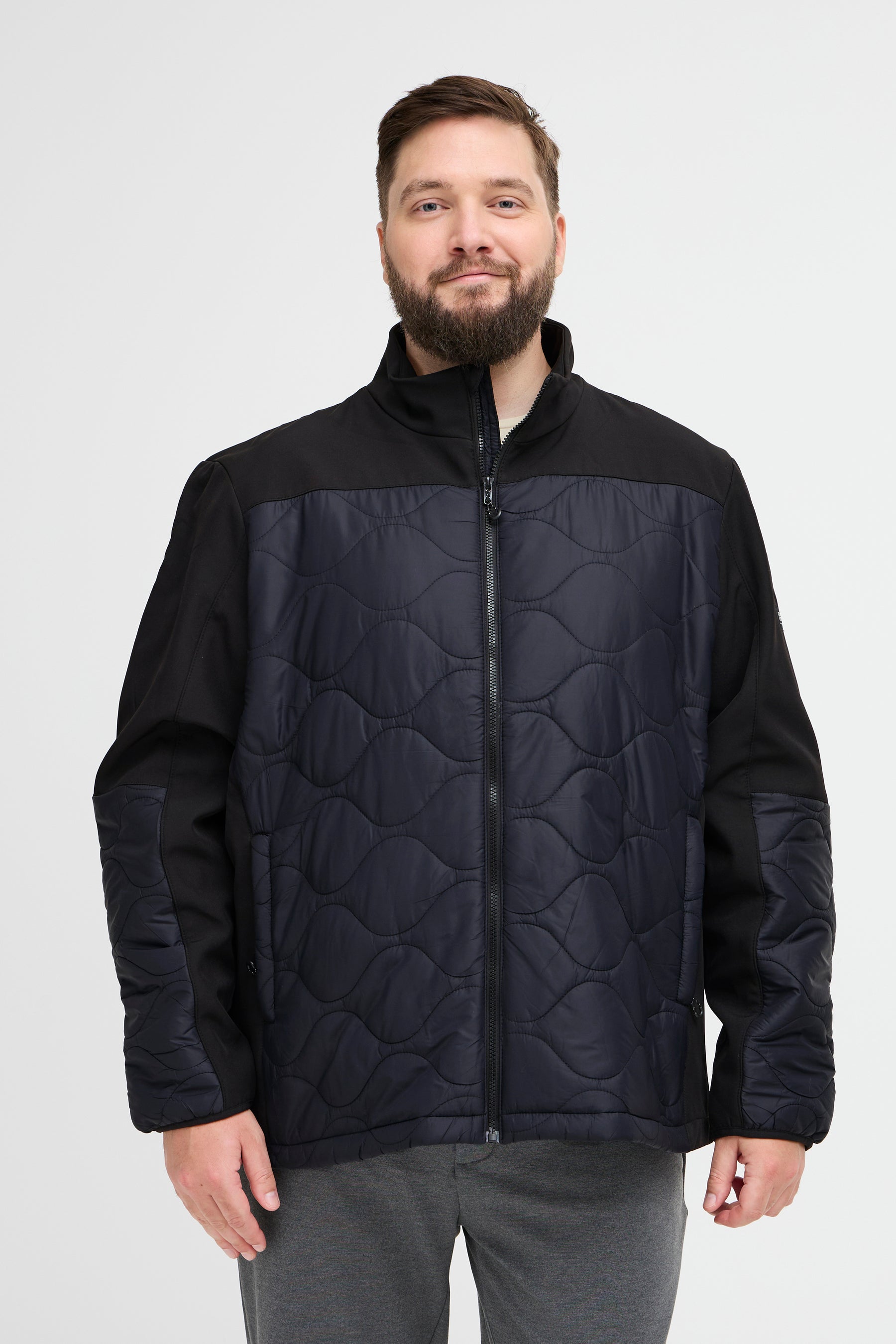 Quilted Panel Soft Shell Jacket