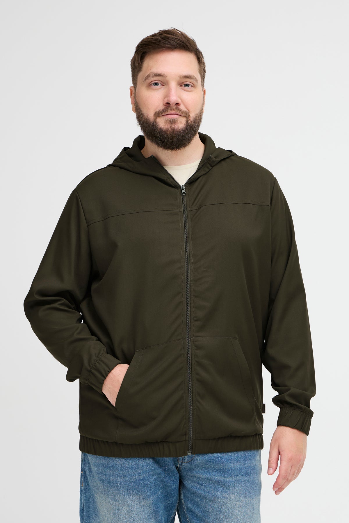 Lightweight Full Zip Hooded Jacket