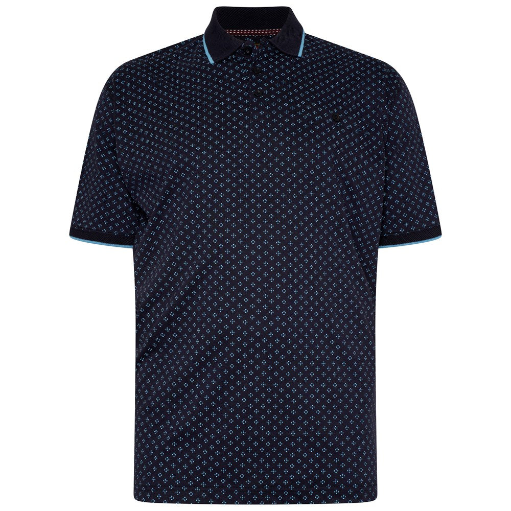 All Over Print Jacquard Collar Polo Shirt