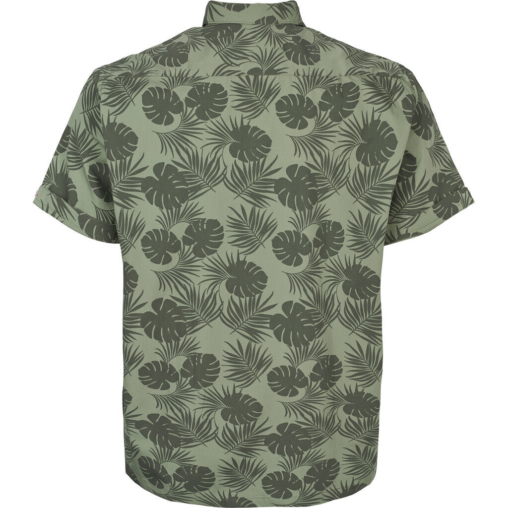 All-over Leaf Print Short Sleeve Shirt