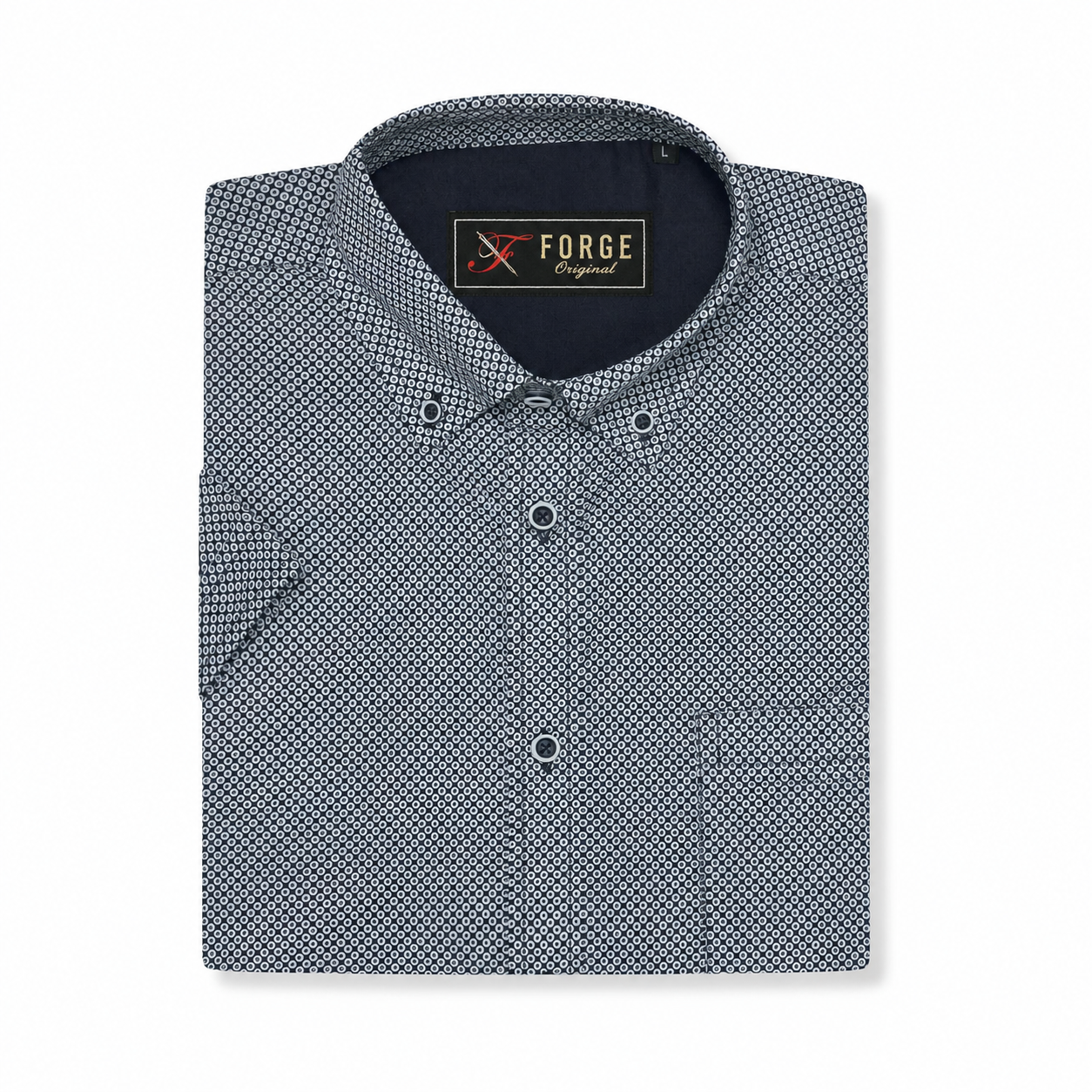 Small Geo print Short Sleeve Shirt