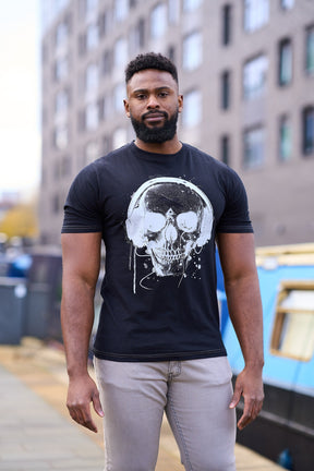 Skull Headphones Printed T-Shirt