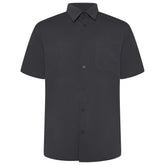 Plain Textured Short Sleeve Shirt