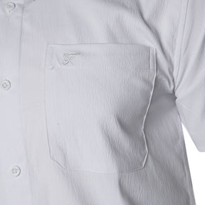Plain Textured Short Sleeve Shirt