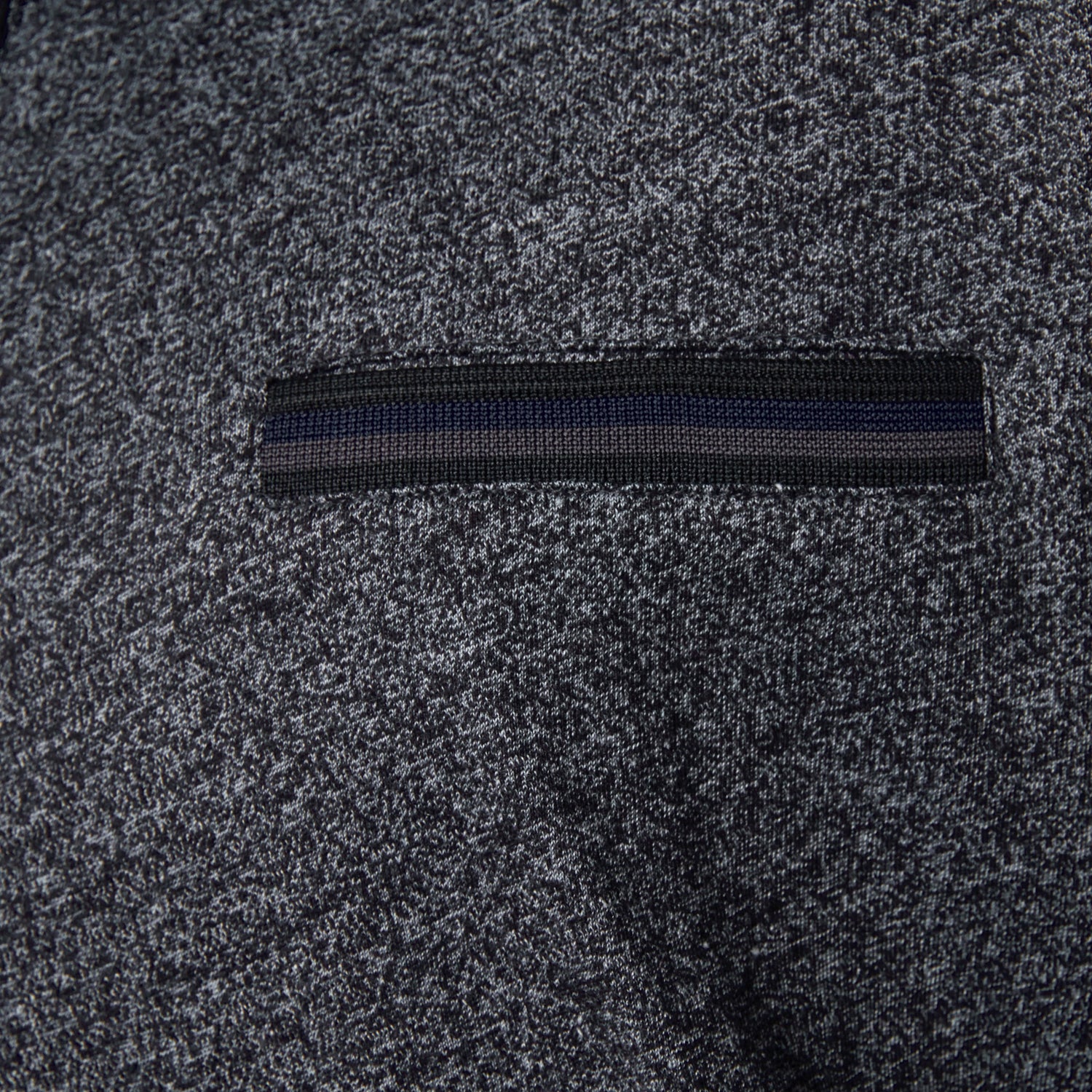 Contrast Collar Melange Polo Shirt