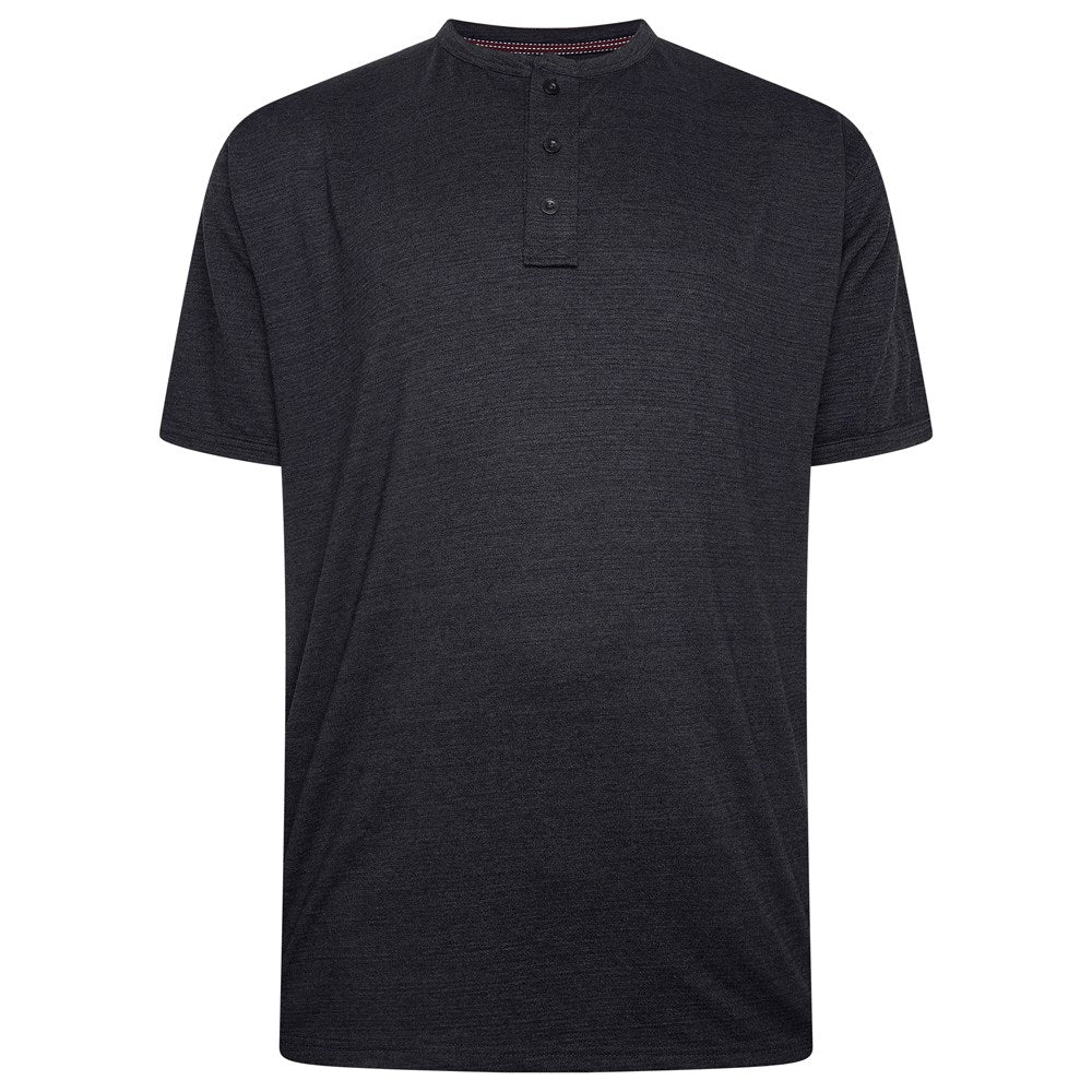 Jacquard Jersey Knit Henley T-Shirt