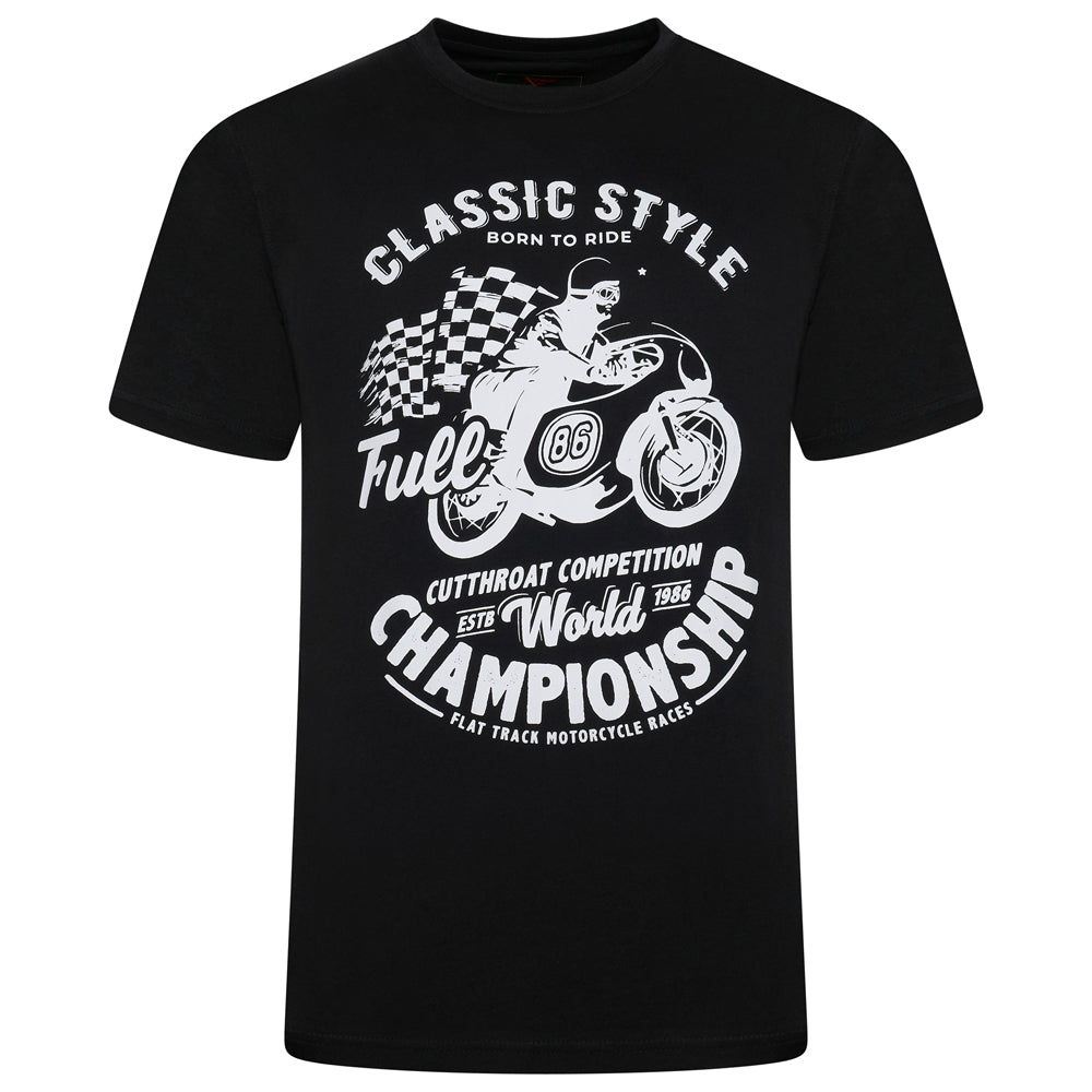 Born To Ride Print T-Shirt