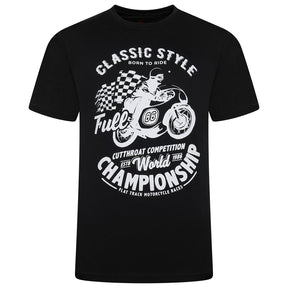Born To Ride Print T-Shirt - Regular Sizes