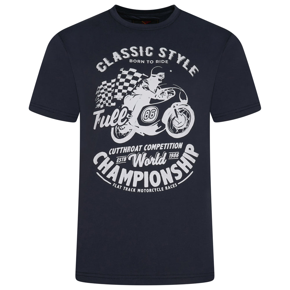 Born To Ride Print T-Shirt