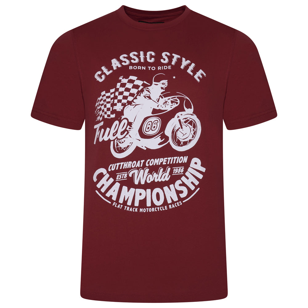 Born To Ride Print T-Shirt