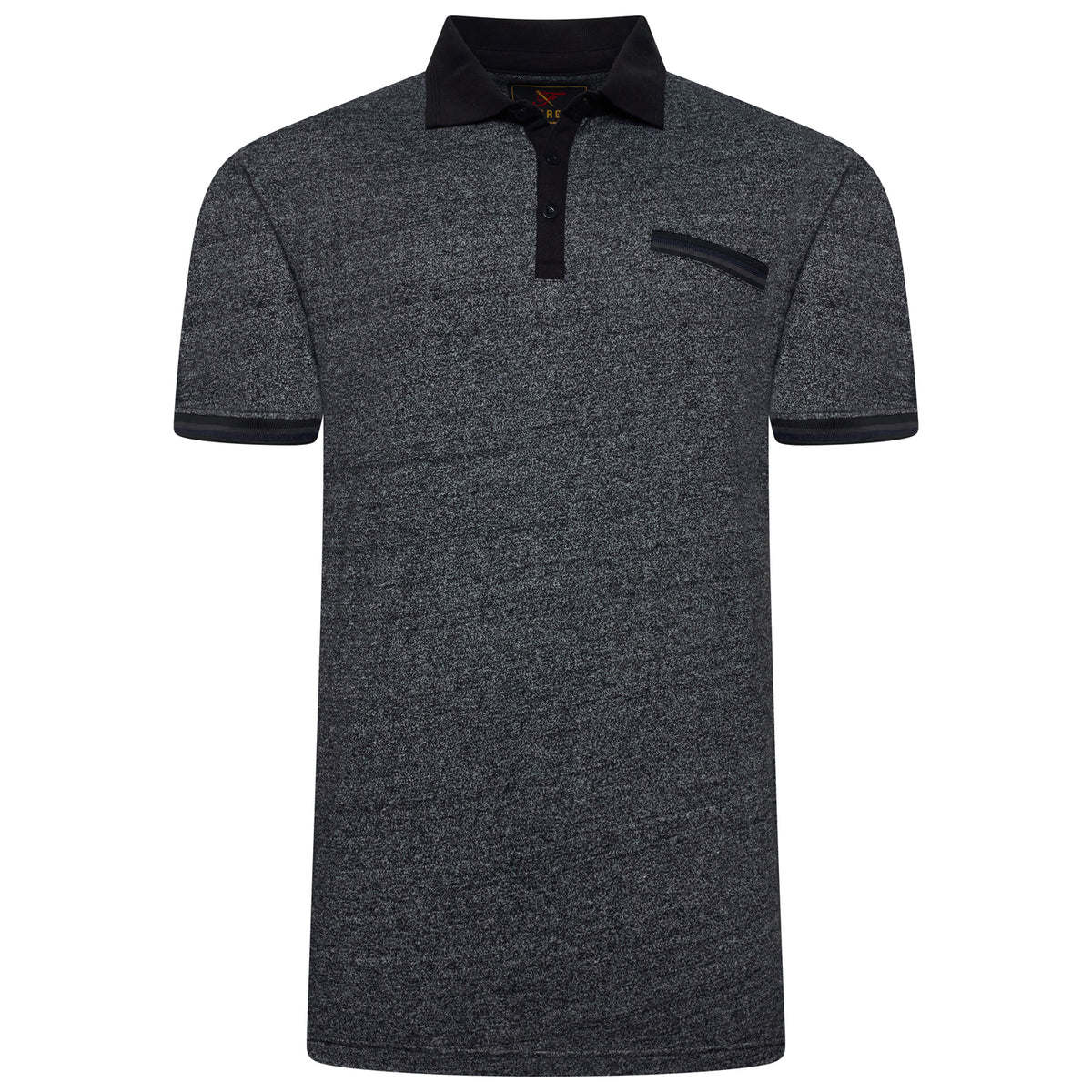 Contrast Collar Melange Polo Shirt
