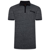 Contrast Collar Melange Polo Shirt