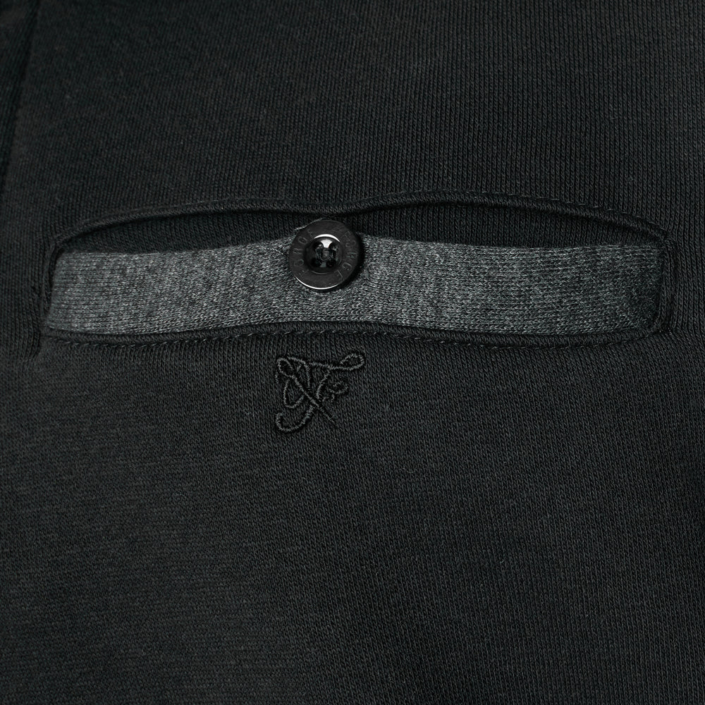 Tipped Collar Polo Sweatshirt