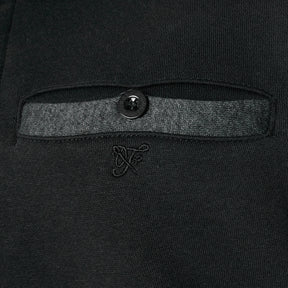 Tipped Collar Polo Sweatshirt