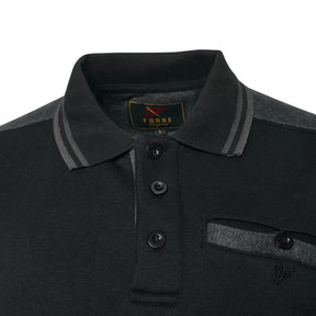 Tipped Collar Polo Sweatshirt