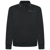 Tipped Collar Polo Sweatshirt