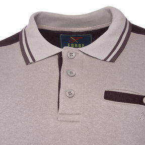 Tipped Collar Polo Sweatshirt