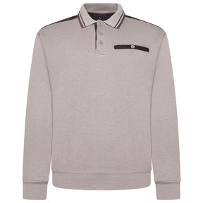 Tipped Collar Polo Sweatshirt