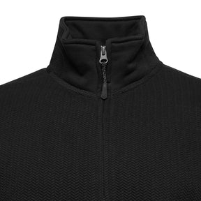 Full Zip Textured Jersey Sweat Top