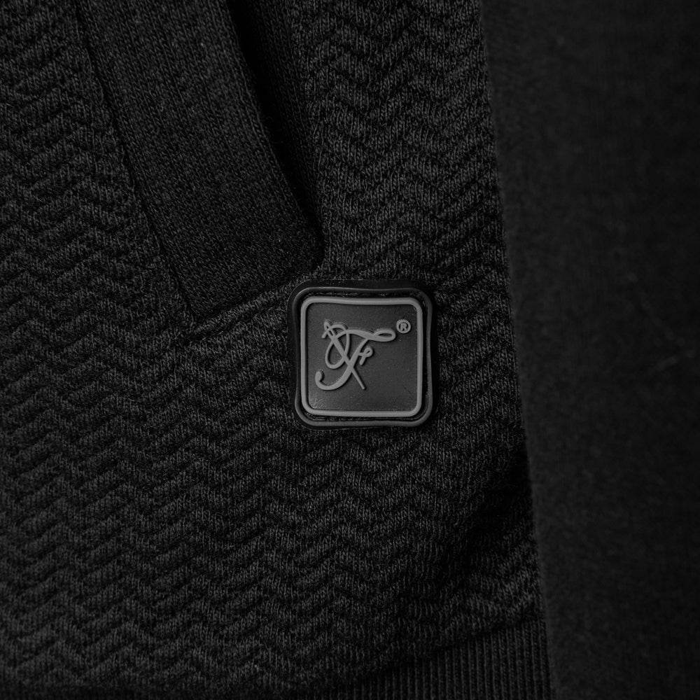 Full Zip Textured Jersey Sweat Top