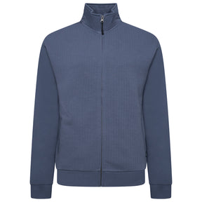 Full Zip Textured Jersey Sweat Top