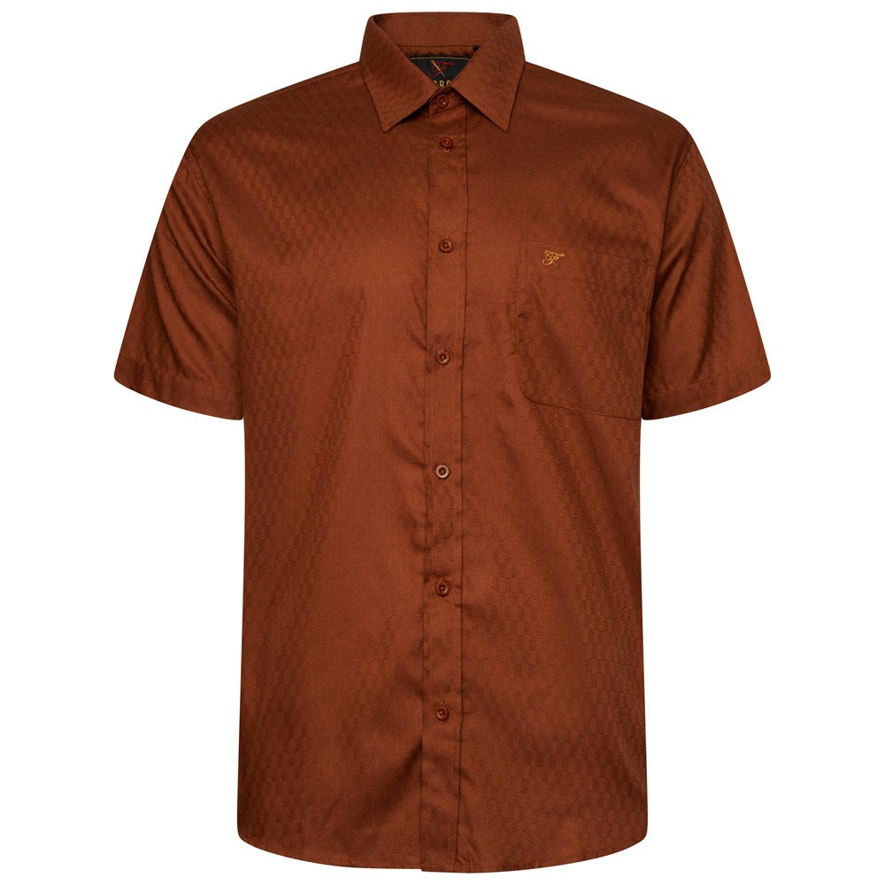 Self Patterned Short Sleeve Shirt