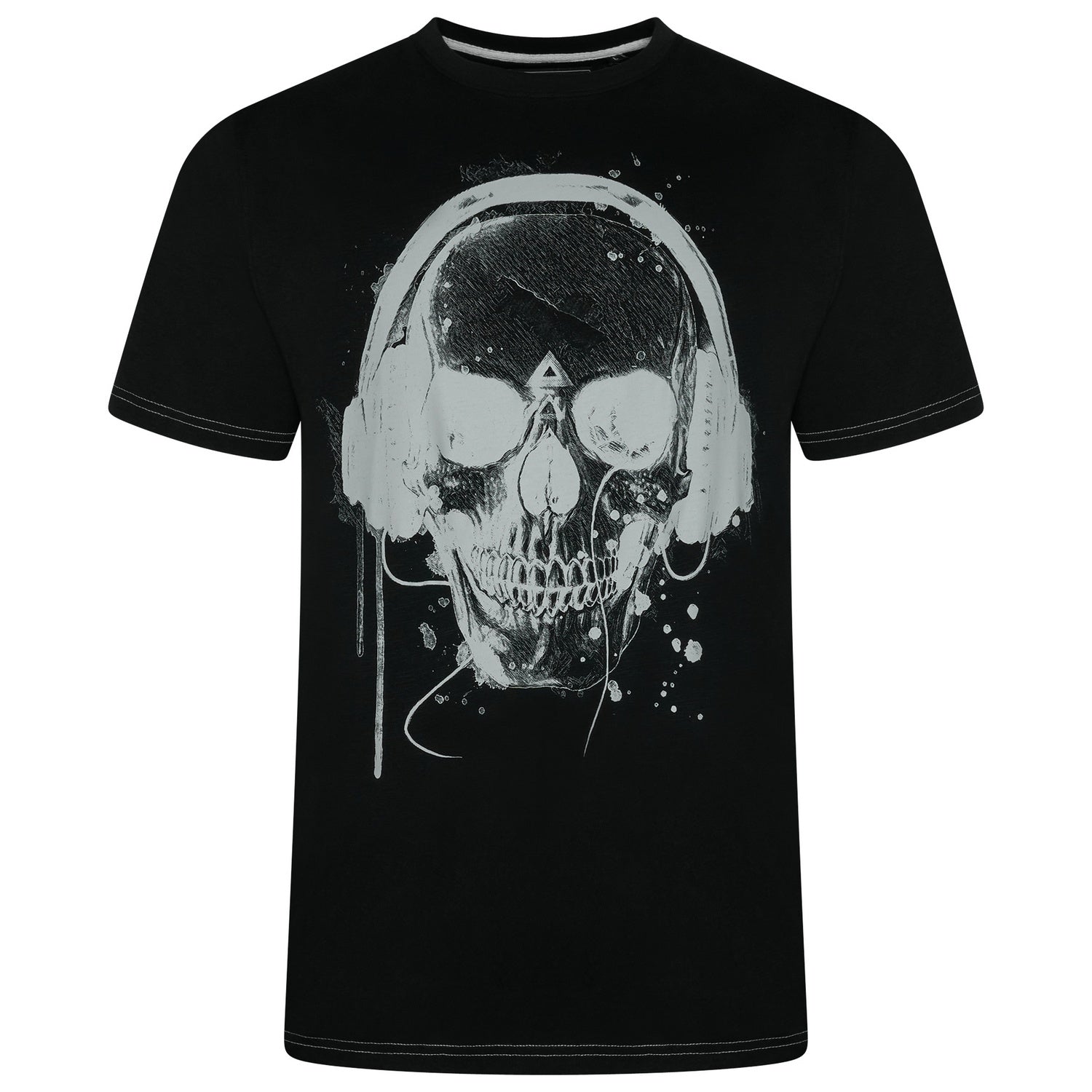 Skull Headphones Printed T-Shirt