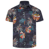Palm Print Short Sleeve Shirt