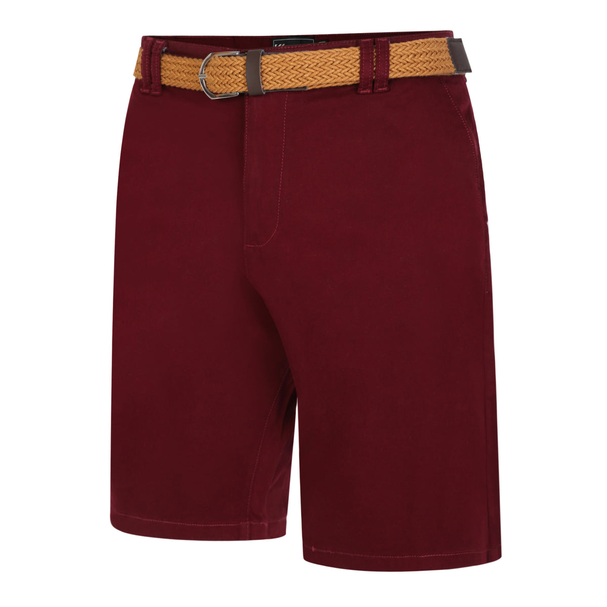 Belted Oxford Stretch Chino Shorts