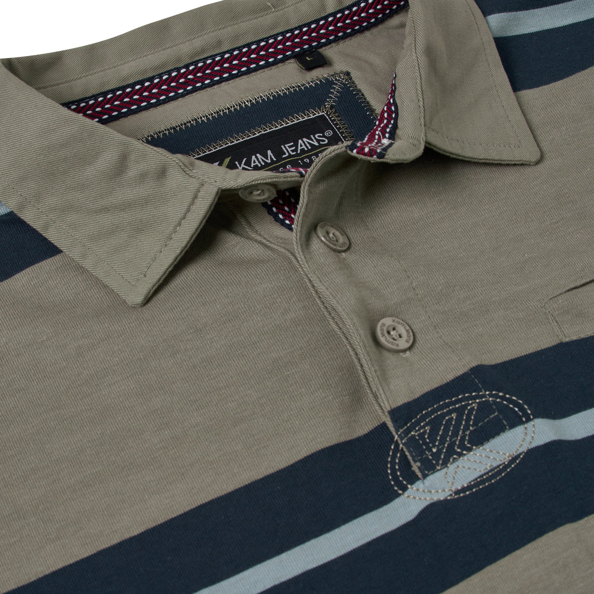 Multi Stripe Rugby Polo Shirt