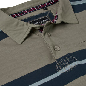 Multi Stripe Rugby Polo Shirt