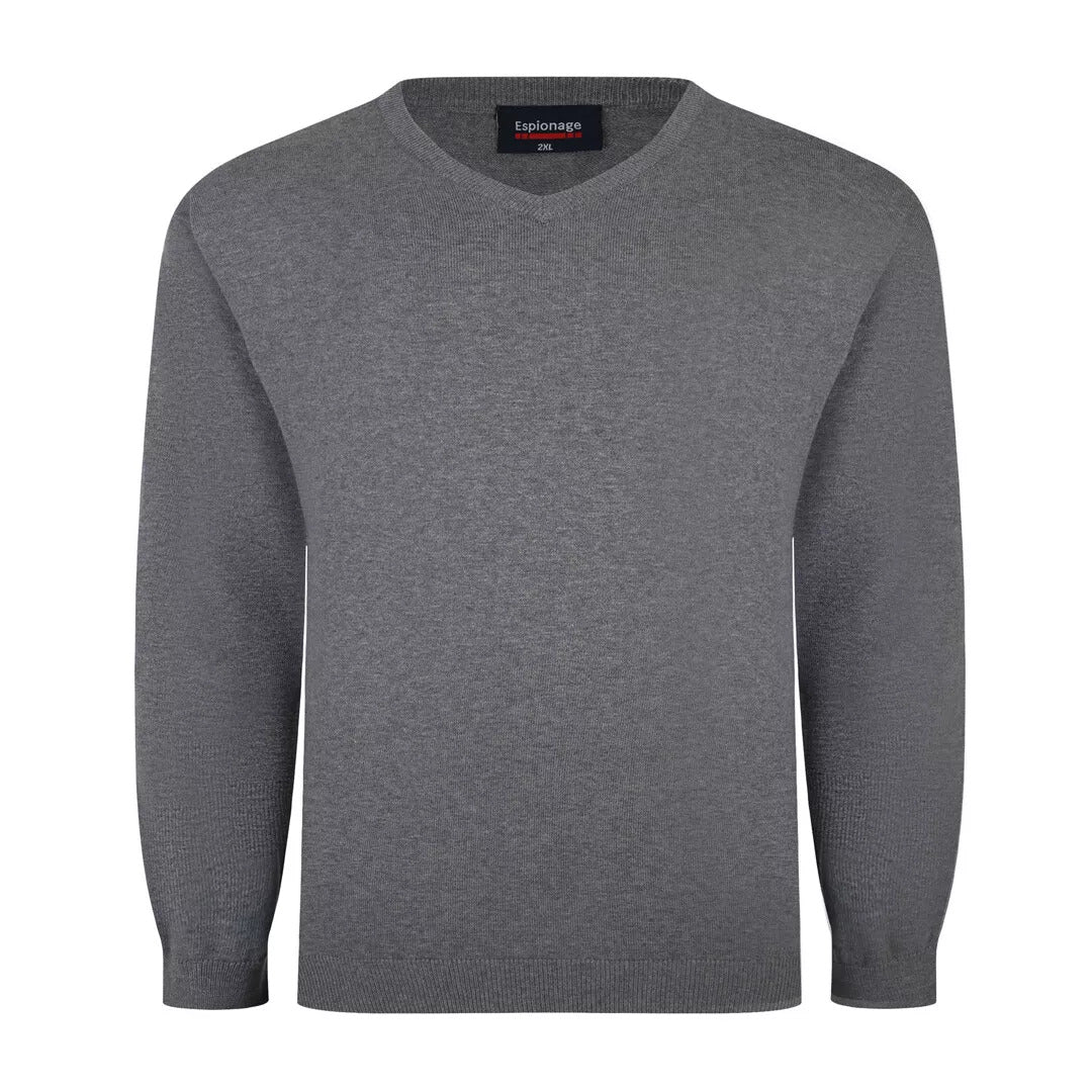 Plain V Neck Jumper