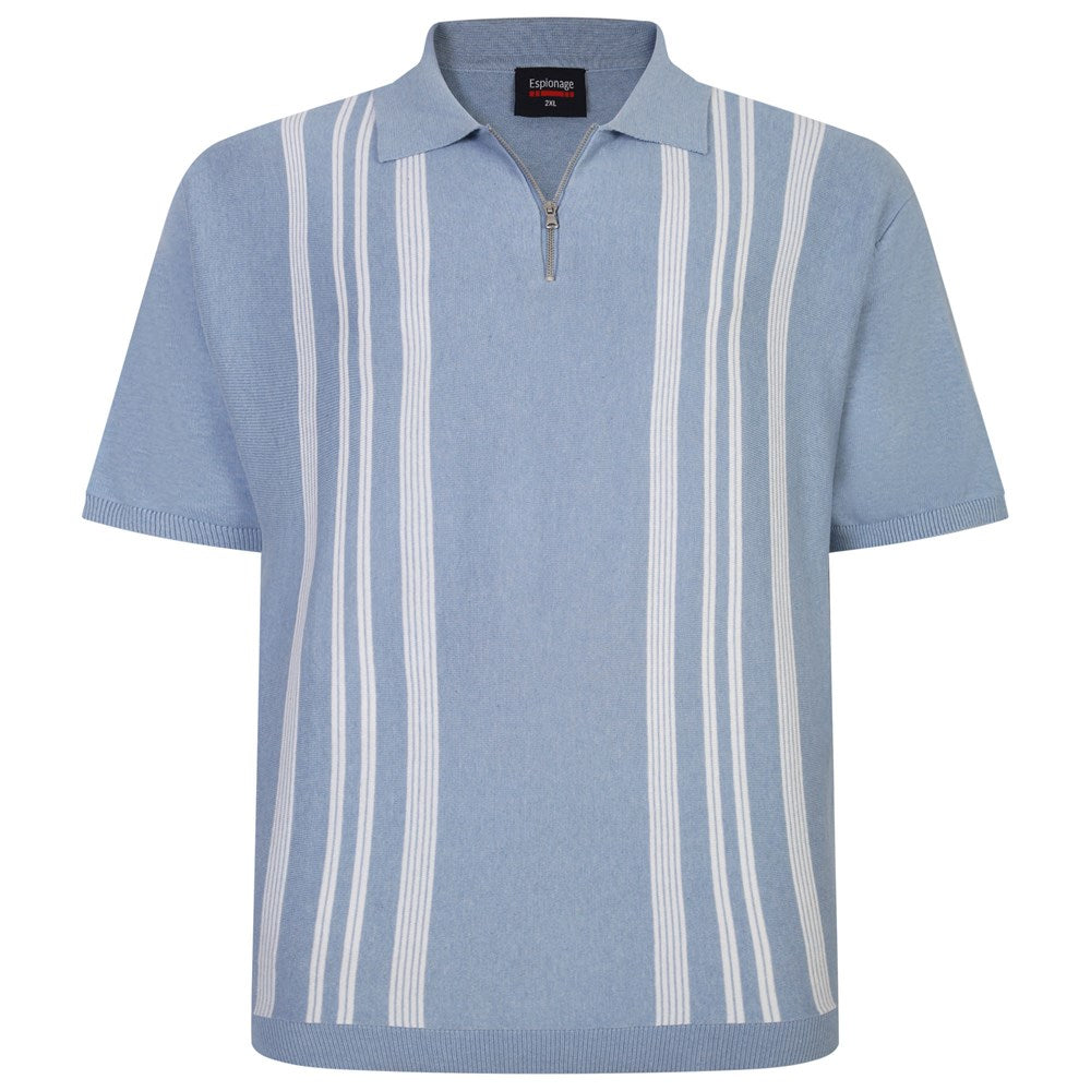 Stripe Knitted Polo Shirt