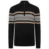 1/4 Zip Stripe Knitted Top