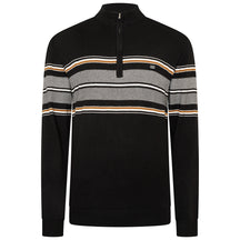 1/4 Zip Stripe Knitted Top