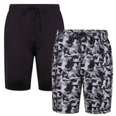 Twin Pack Camo/Plain Lounge Shorts