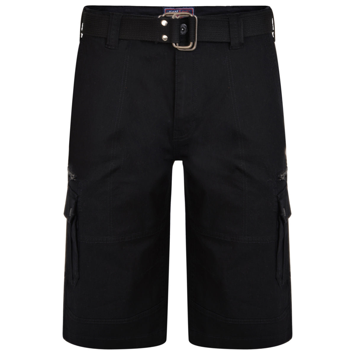 Belted Cargo Stretch Shorts