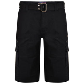 Belted Cargo Stretch Shorts