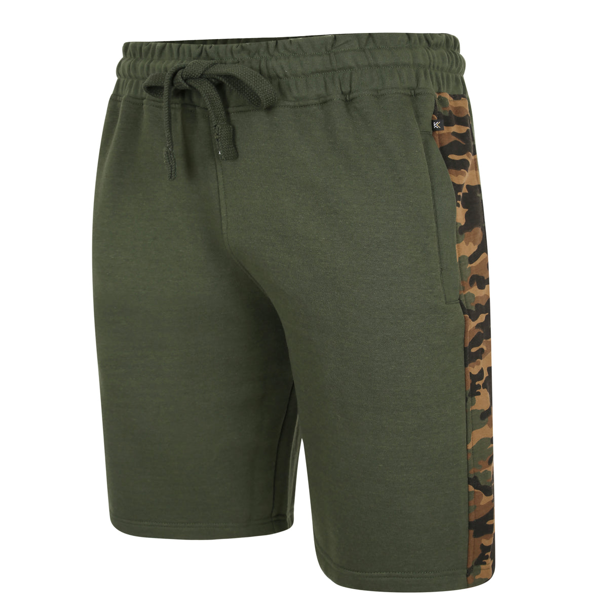 Camo Panelled Jersey Shorts