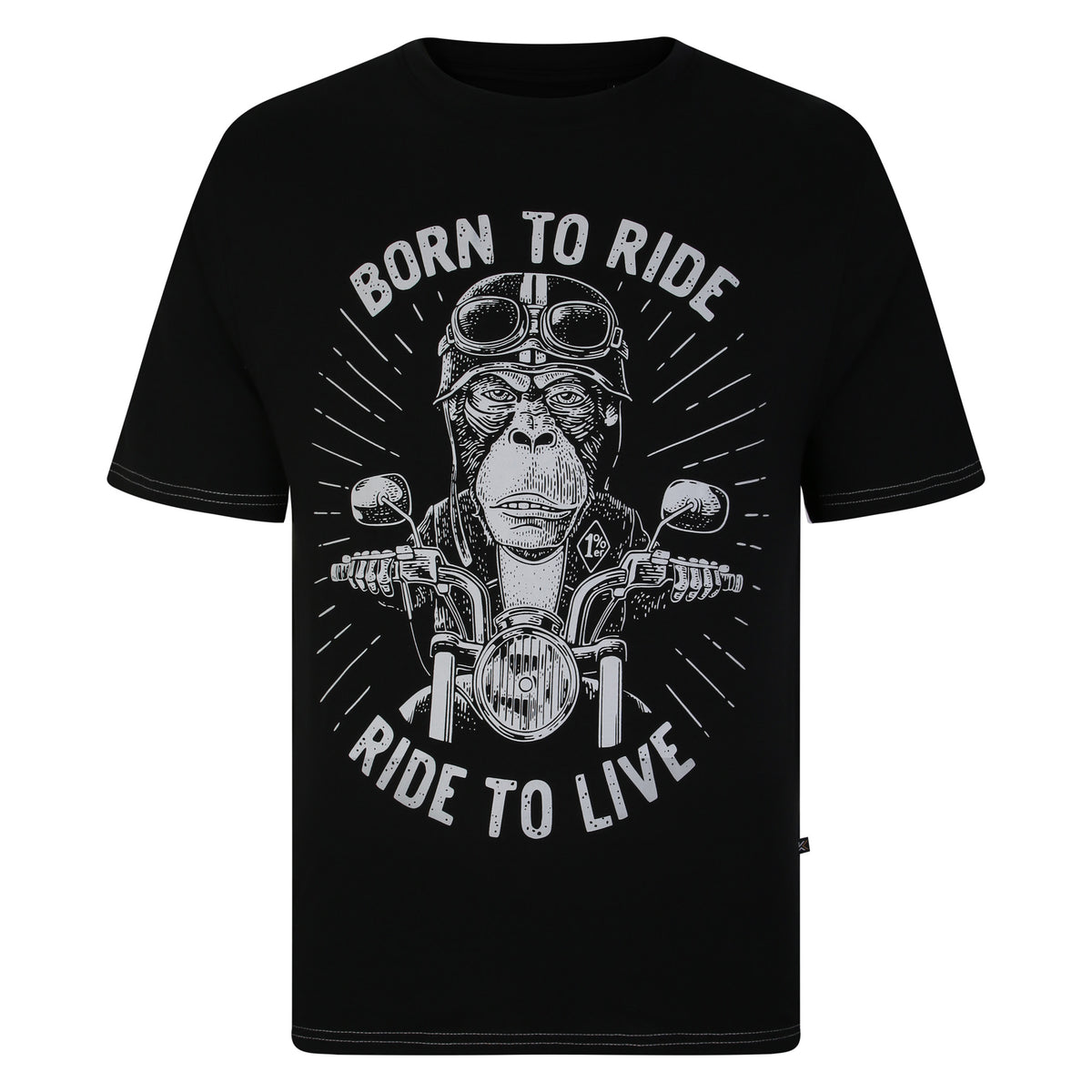 Born To Ride Print T-Shirt