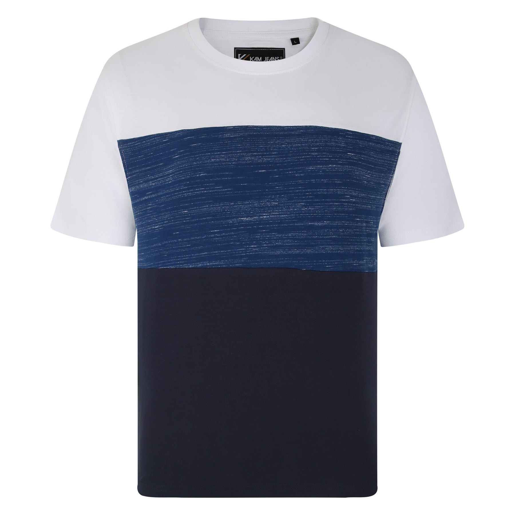 Contrast Panel Cut & Sew T-Shirt