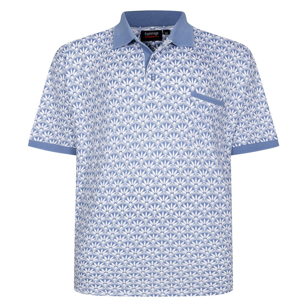 Geometric Print Polo Shirt