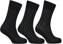 3 Pack Cotton Blend Patterned Socks