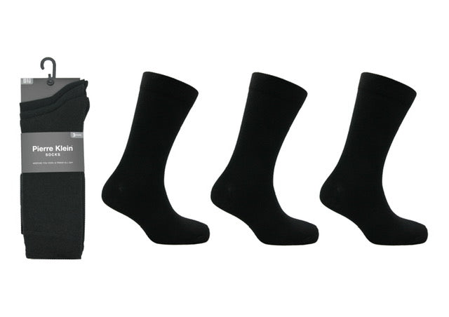 3 Pack Cotton Blend Plain Socks