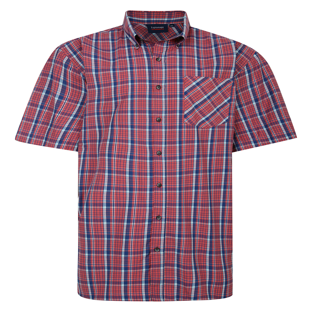 Contrast Check Short Sleeve Shirt