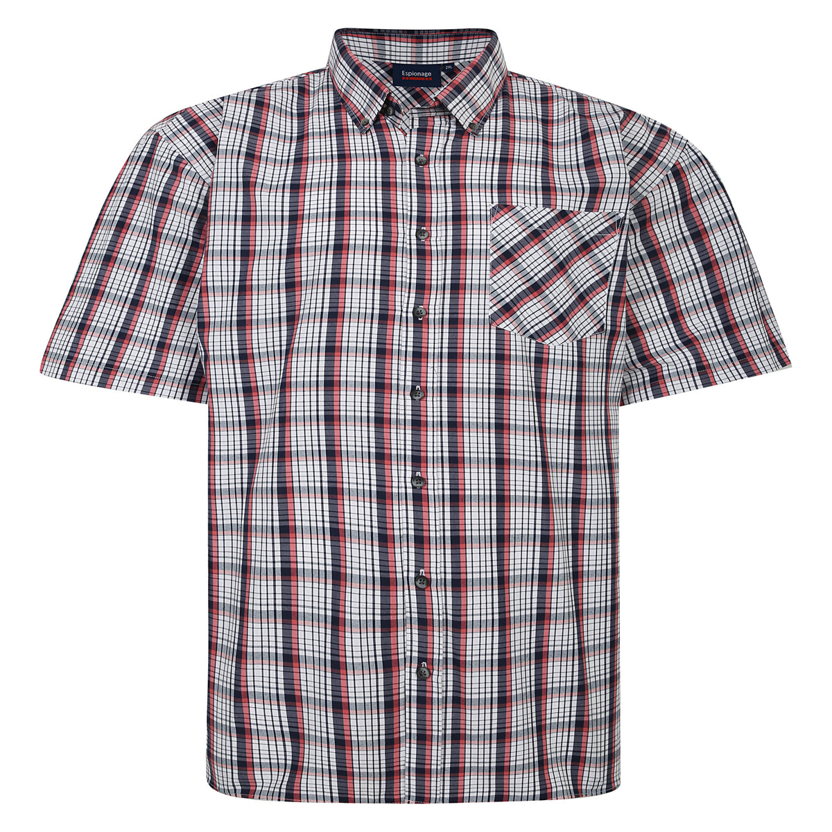 Contrast Check Short Sleeve Shirt