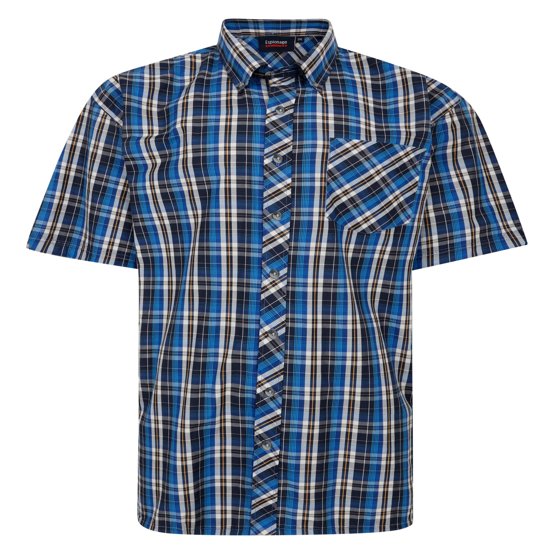 Contrast Check Short Sleeve Shirt