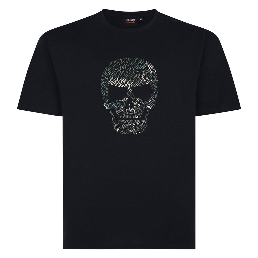 Camouflage Skull Print T-Shirt