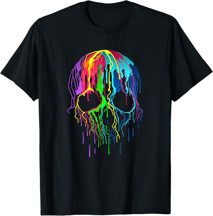 Paint Dripping Skull T-Shirt